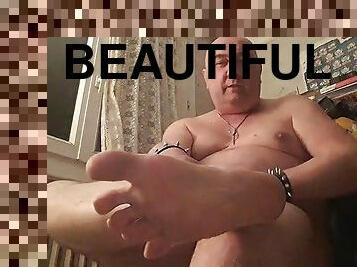 Fat punk pig Pascal and his beautiful thick foot, erotic and sensual movie 1