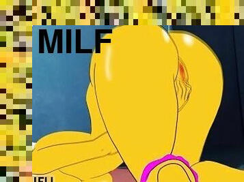 masturbation, milf, hentai