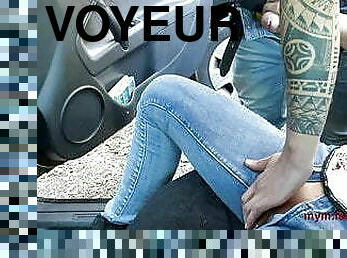 orgasme, public, amateur, ejaculation-sur-le-corps, cam, française, voyeur, voiture, sur-le-visage, ejaculation