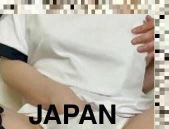 asiatisk, masturbation, amatör, japansk, massage, söt, gym