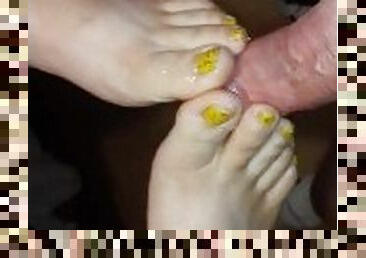 Pt 5/5: He Made me Orgasm Hard so I Allowed Him to Unload on My Sexy Golden Toes