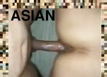 Asian pussy creams on dick