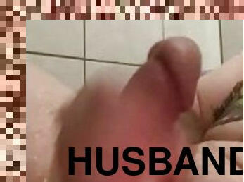 bad, masturbation, amatör, par, pov, man, sprut, dusch, ensam, verklighet