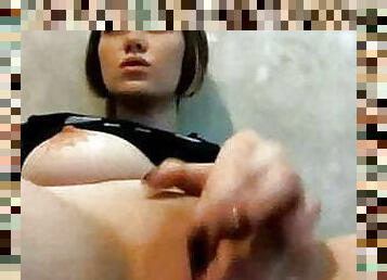 masturbación, pezones, coño-pussy, amateur, webcam, mona