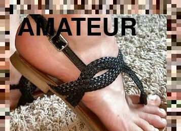 amateur, esclave, pieds, point-de-vue, fétiche, solo, blanc, domination, orteils