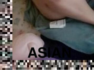 asiatisk, masturbation, orgasm, amatör, anal, brudar, leksak, ensam