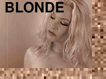 blond, røv-butt, smæk