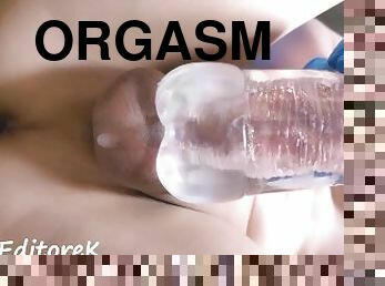 onani, orgasme, fisse-pussy, legetøj, sperm, snæver, våd