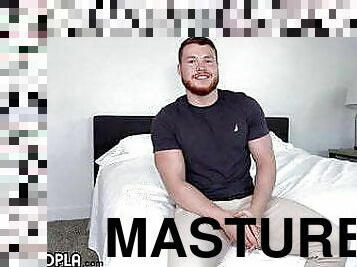 masturbation, gay, juckande, amerikansk, söt, ensam, muskulös