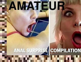 hundestilling, amatør, anal, milf, kompilering, creampie, par, sperm, røvhul