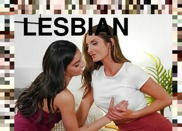 She shows her stepdaughter Emily Willis how lesbian sex works