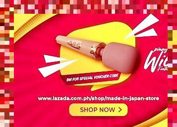 Horny Pinay Babe Discovers Magic Wand Vibrator from Made in Japan Store