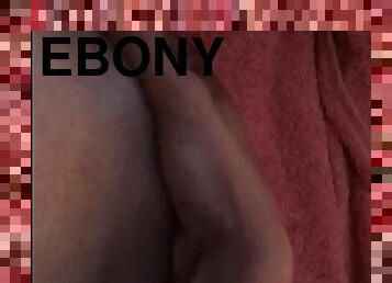 POV Ebony Teen Masturbating after Shower