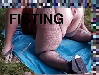 röv, extrem, fisting, orgasm, utomhus, kvinnligt-sprut, anal, bbw, slav, slyna