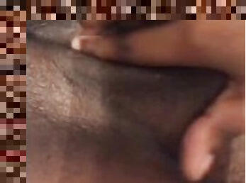 Ebony Lesbian Dyke Spreads Her Pussy For Me