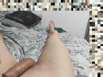 Small Cock to big Cock in matter of minutes and having fun with it till piss and cum comes out