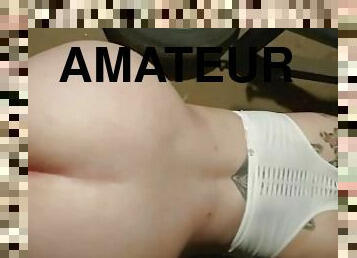 hundestilling, amatør, anal, udløsning, røv-butt, brunette, pik, træninig