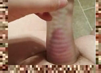 chub edges small dick and cums hard