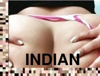 Bouncing Big Juicy Indian Ass Spanked Red