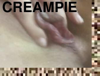 muschi, dilettant, creampie, beule, allein