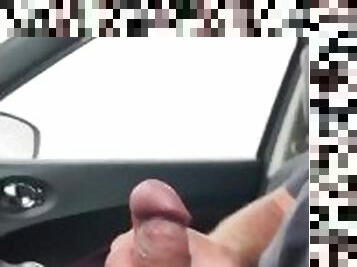 mastubasi, handjob-seks-dengan-tangan-wanita-pada-penis-laki-laki, mobil, menunggangi