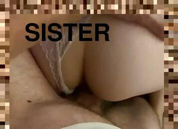 stepsister got stuck and i fucked her and made her cum on my dick