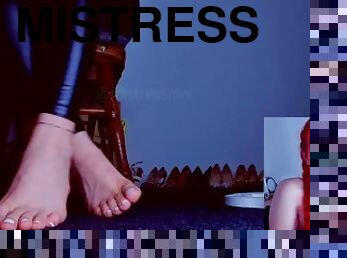 Foot stream record barefoot foot tease while being tortured by strong vibrations - mistressinni CB