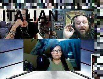 interracial, trio, webcam, italien