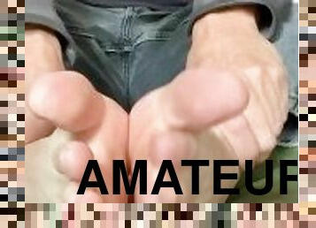 amatör, fötter, fetisch, ensam, tår