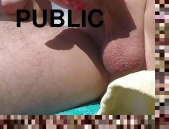 nudist, public, nevasta, amatori, cu-degetelul