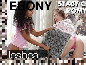 Lesbea Ebony Dutch babe facesitting interracial lesbian sex with Stacy Cruz