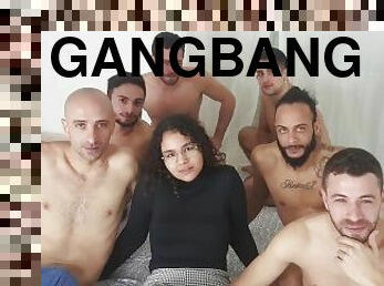Moroccan teen Lily gets A LOT OF COCKS for her gangbang