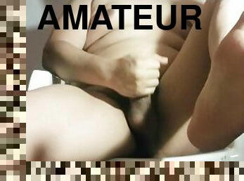 papa, masturbation, amateur, énorme-bite, gay, branlette, pieds, point-de-vue, solo, pappounet