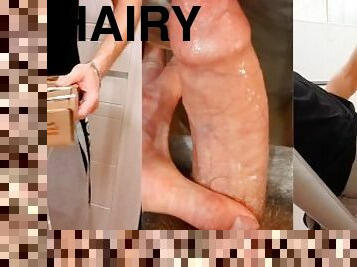 poilue, masturbation, ejaculation-sur-le-corps, gay, minet, bite