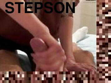 masturbatsioon, emme-ja-poiss, amatöör, beibed, milf, emme, kättevõtmine, paar, sperma, blond