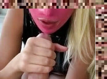 amatör, avsugning, latex, maskiner-mask