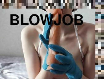 krankenschwester, blasen, wichsen, dildo, fetisch, glied, rubber