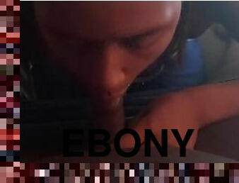 Young Ebony MILF Blowing Daddy