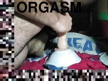 orgasmo, mijando, amador, anal, gay, sozinho, penetração