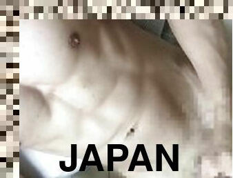 asiatisk, masturbation, amatör, gay, hemmagjord, japansk, avrunkning, sprut, ensam, muskulös