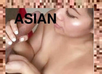 asiatisk, store-pupper, amatør, babes, blowjob, stor-pikk, tenåring, vakker, pupper, pikk