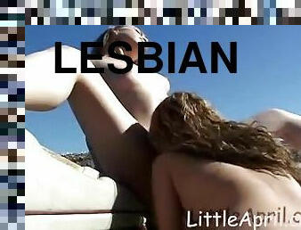 Sexy Young Lesbians Make Out By The Stream