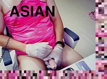 asiatisk, masturbation, amatör, anal, cumshot, japansk, avrunkning, creampie, sprut, bukkake