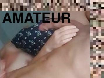 masturbation, amatör, gigantisk-kuk, avrunkning, kuk