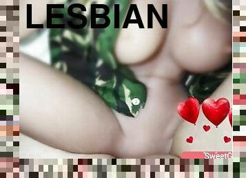 Lesbian Tribbing - Two Military Army Lesbian Teens (18) Experiment by humping pussy on big clit hard