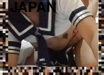 I fucked my Hot Best friend wearing japanese school uniform