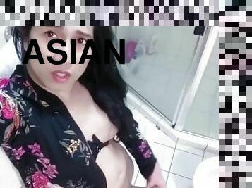 asiatisk, röv, storatuttar, masturbation, shemale, amatör, brudar, cumshot, ladyboy, toalett