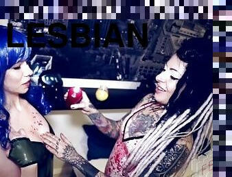 lezbijka, igrača, bdsm, par, fetiš, lateks, hlapčevanje, dominacija