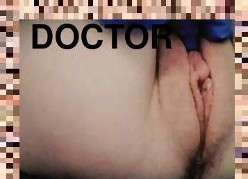 FTM In ER masturbating with doctor glove