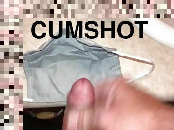 cumshot, ansiktssprut, sprut, kåt, maskiner-mask